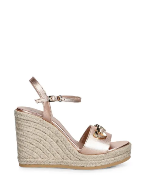 Love Moschino heart-plaque wedge espadrilles Pink JA1615BI0OIC0