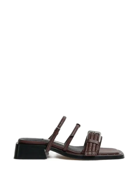 Miista Nayah woven buckle-fastening sandals Brown MI5921
