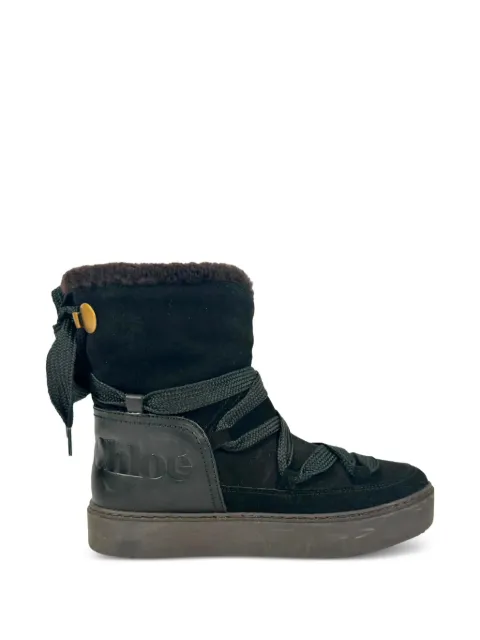 See By Chloé Vintage Charlee shearling-lined snow boots Black RFCPUGBSH755315W