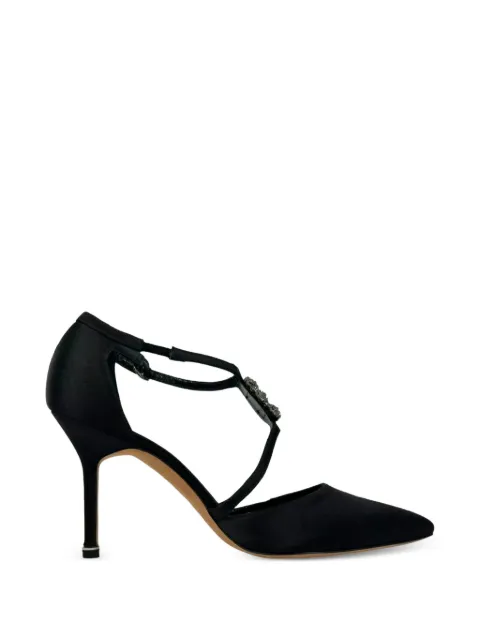 Manolo Blahnik Seneca crystal-embellished pumps Black RFCPUGBSH755319W