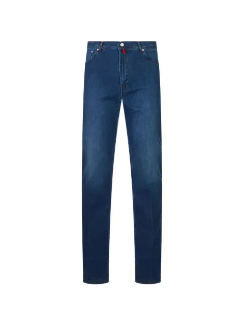 Kiton logo-patch jeans Blue UPNJSMJ0494A