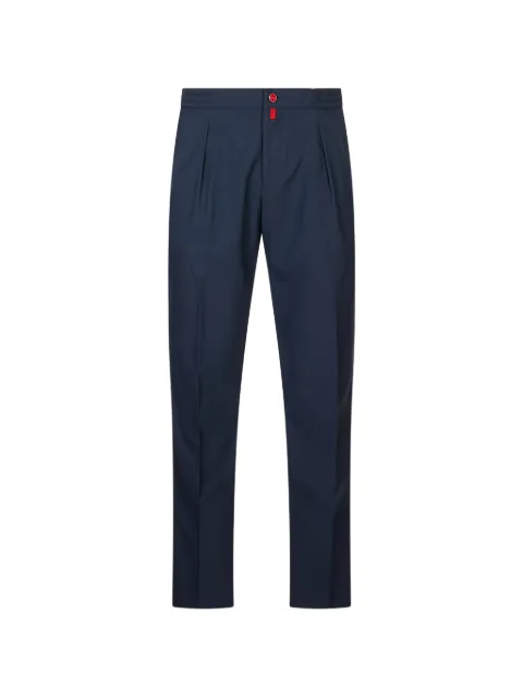 Kiton pleated elasticated-waist trousers Blue UP1LACK0197H