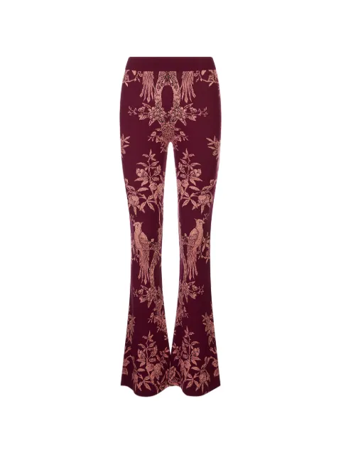 ETRO jacquard-knit flared trousers Red WRKC0005AQ12V