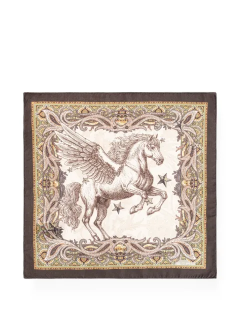 ETRO Pegasus paisley-print pocket square Neutrals MAUA0004AK1BT