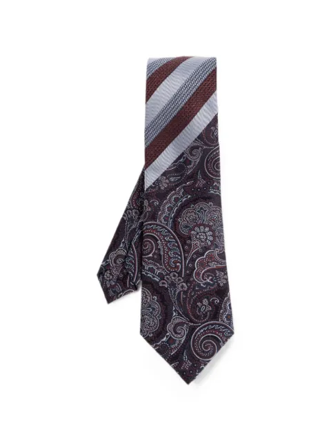 ETRO paisley-print striped tie Brown MASA0005AQ11V