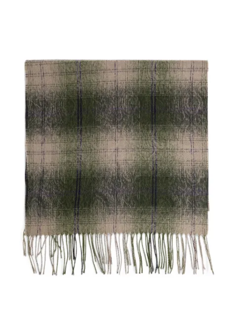 ETRO check fringed scarf Green MATA0076AQ13Y