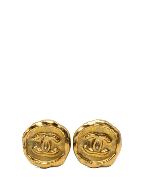 CHANEL Pre-Owned 1995 CC Gold Plated Round Clip On Earrings costume earrings Gold DXS9SO29QLOM72VB