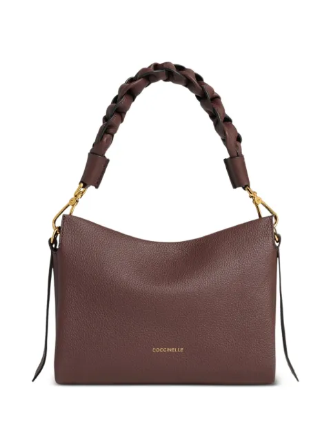 Coccinelle Boheme braided leather shoulder bag Brown E1M50580101