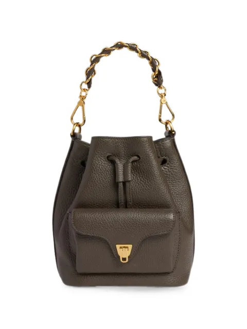 Coccinelle Beat Generation grained leather bucket bag Brown E1TFK230301