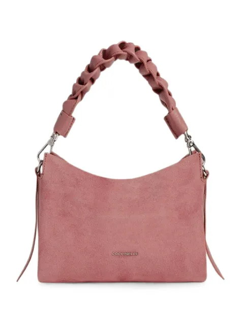 Coccinelle small Boheme suede tote bag Pink E1P6P580101