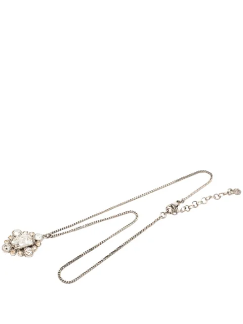 CHANEL Pre-Owned 2008 CC Brass Strass Pendant Necklace costume necklace Silver 9ZAKMBC48I2Y9ZQT