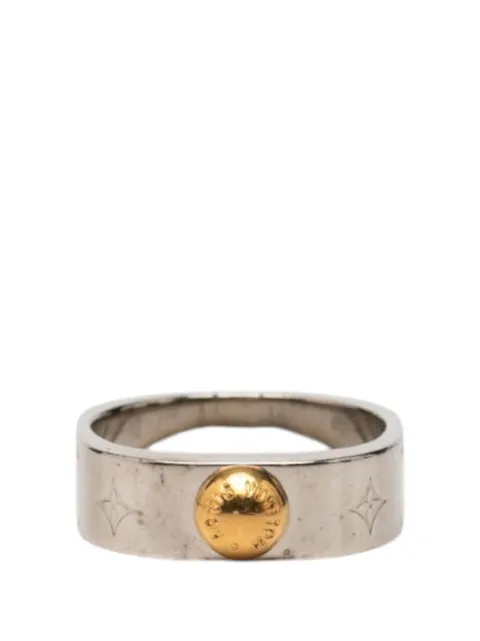 Louis Vuitton Pre-Owned 2019 Brass Nanogram Ring costume ring Silver 3ZDGVWL1Y2WNSS62