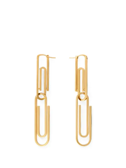 Off-White Paperclip drop earrings Gold OWOD2ABS26MET0017600