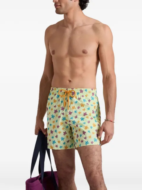 Vilebrequin turtle-embroidered swim shorts Green MISEC439