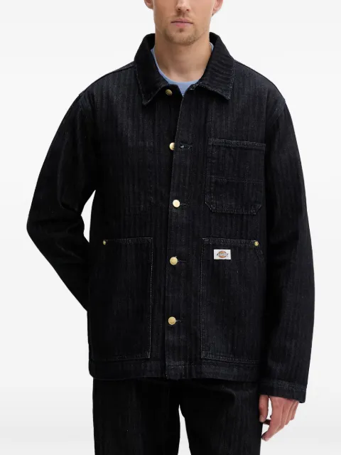 DICKIES Selvedge herringbone-pattern denim jacket Blue DK0A89FERIN1