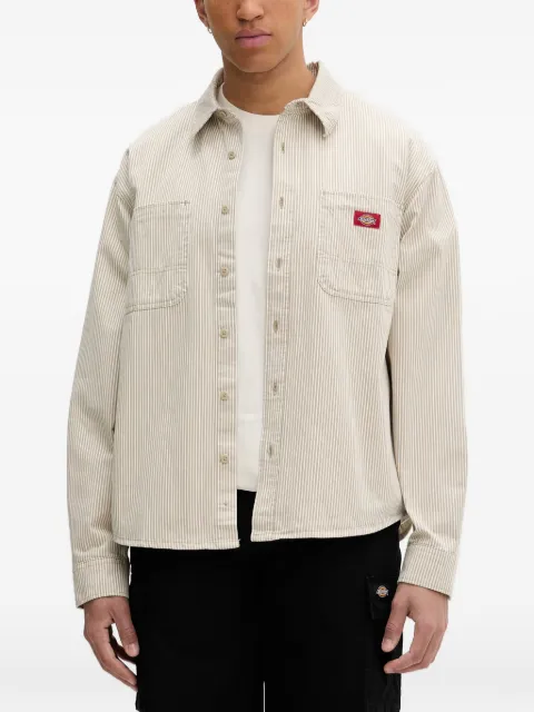 DICKIES Hickory vertical-stripe shirt Neutrals DK0A889SL441