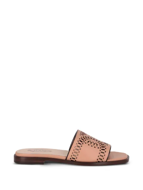 Tod's laser-cut slip-on sandals Neutrals XXW70K0IB20MID