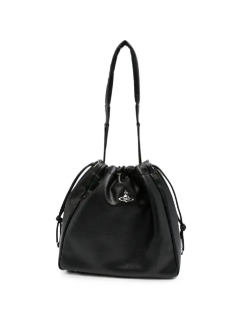 Vivienne Westwood Hilary Orb-plaque bucket bag Black 4C020004US000D