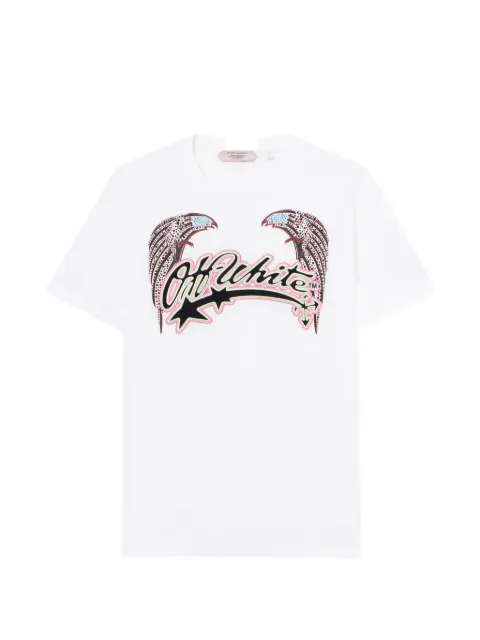 Off-White Swarovski crystal-embellished graphic-print T-shirt White 44MAA027Z26J008100