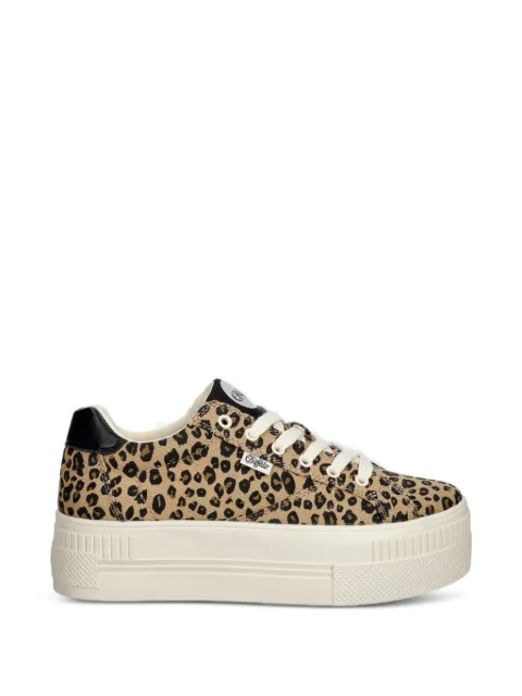 Buffalo Paired leopard-print platform sneakers Brown 1636730