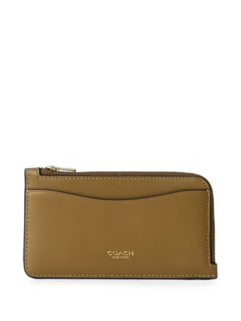 Coach smooth leather zip-around cardholder Neutrals CZ112