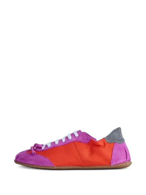 Abra suede-panelled bow-detail sneakers Pink SS26FF09