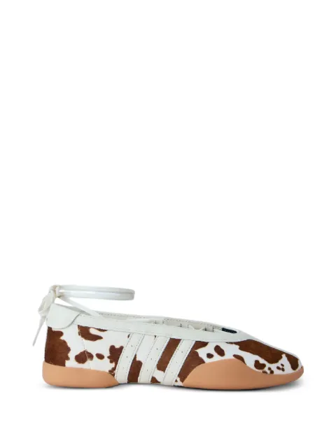 adidas Taekwondo Mei cow-print ribbon-tie ballet flats Neutrals KJ0229