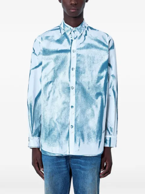 Jean Paul Gaultier abstract-print cotton shirt White 2601UST051C07001102