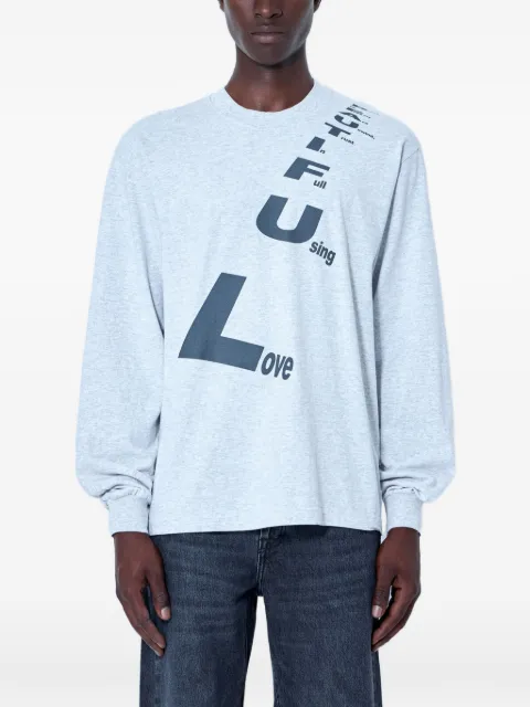 b.Eautiful Poem graphic-print T-shirt Grey C014LS004