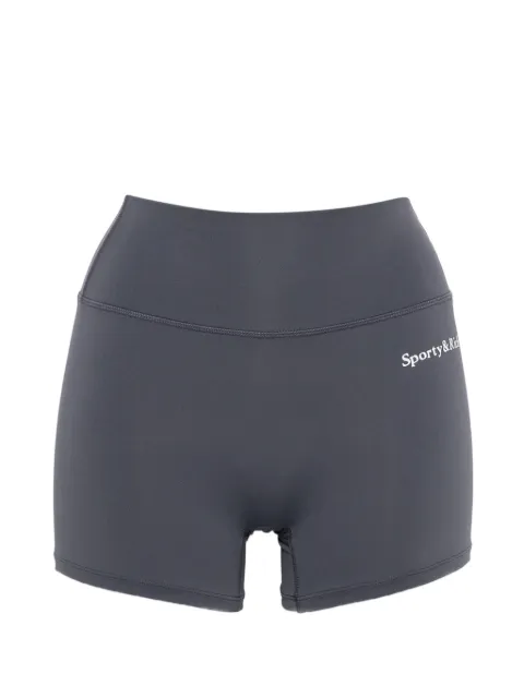 Sporty & Rich logo-print high-waisted shorts Grey SH058711300GY