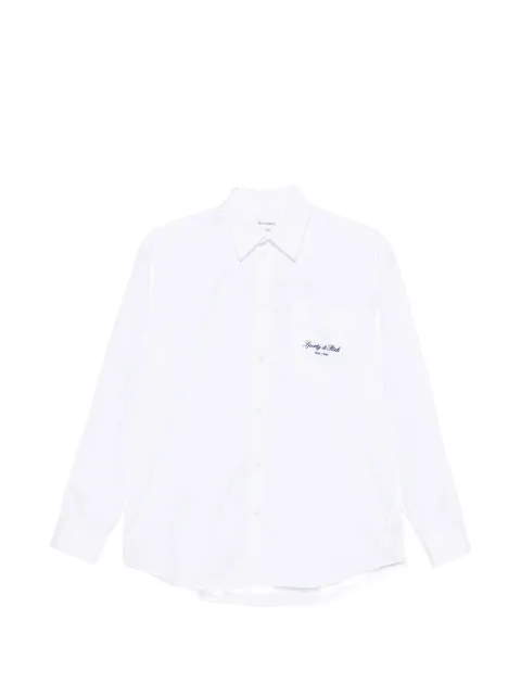 Sporty & Rich logo-embroidered shirt White SI006711329