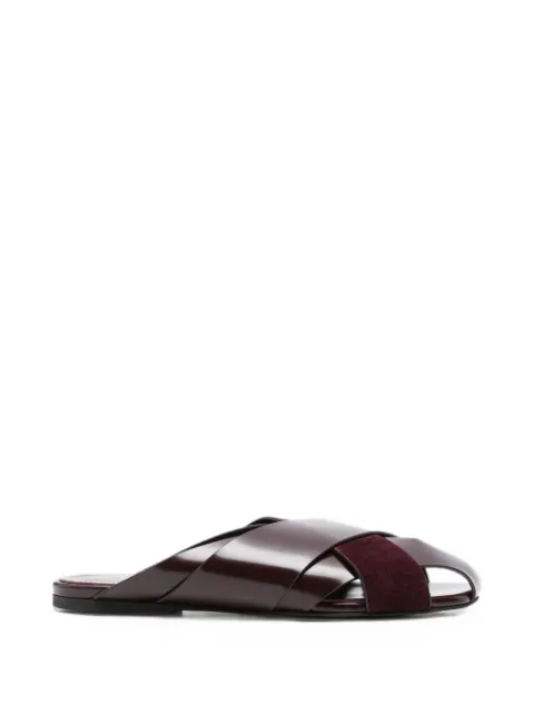 Proenza Schouler crossover-strap mules Red SH263137X020FR