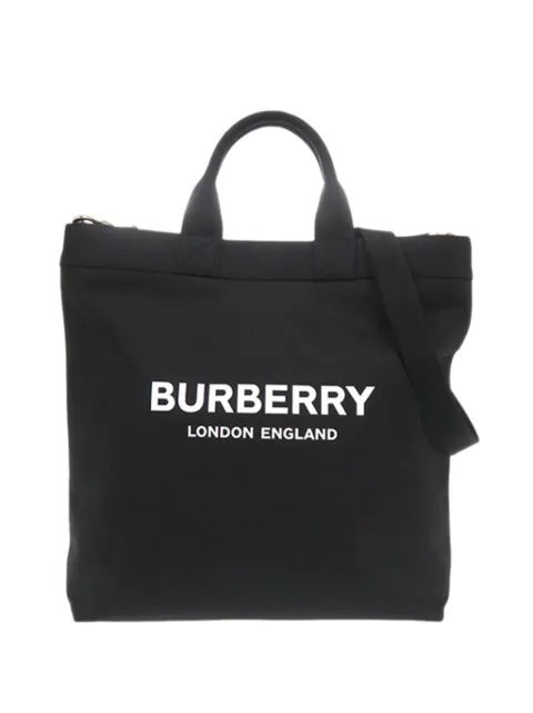 Burberry Pre-Owned 2018-2023 Econyl Nylon Logo Artie Convertible Tote satchel Black A351B88S2D5Z7YT5