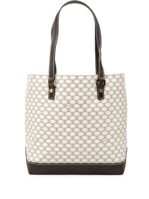 Celine Pre-Owned 20th Century Macadam Coated Canvas tote bag White ERLL0FX7JCFKZCI3