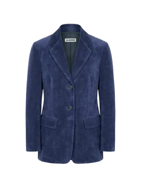Jil Sander notched-lapels single-breasted jacket Blue J02BN0246J45367