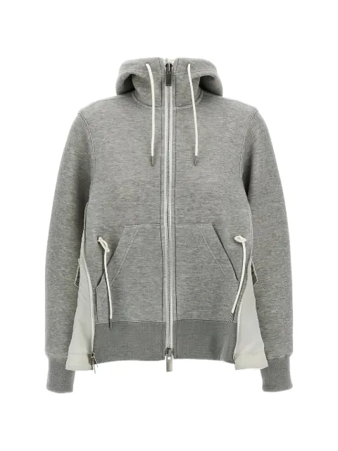 sacai Sponge Sweat hybrid hoodie Grey SCM323