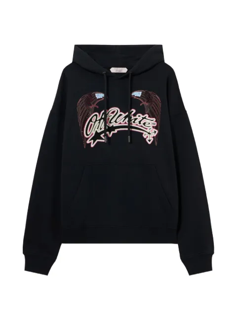 Off-White Swarovski Double Eagle hoodie Black 44MBB085Z26F002001