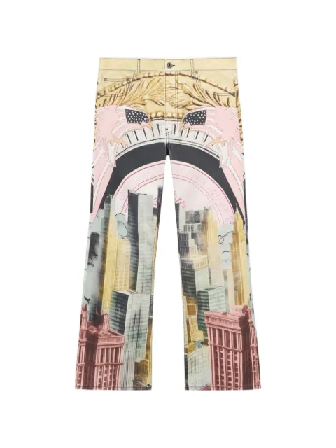 Off-White Moneyworld-graphic slim-fit jeans Neutrals 44MYA18JZ26D001963
