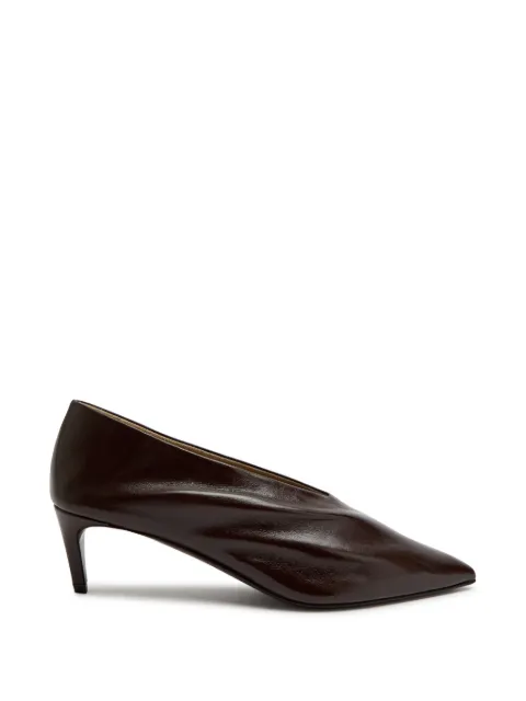KHAITE Miriam ruched pointed-toe pumps Brown F20531027