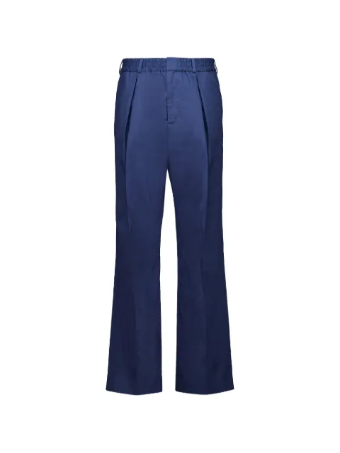 Balmain pleated elasticated-waist trousers Blue HH1PO132CG76