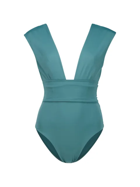 Haight Isabel V-neck panelled swimsuit Green 01020642