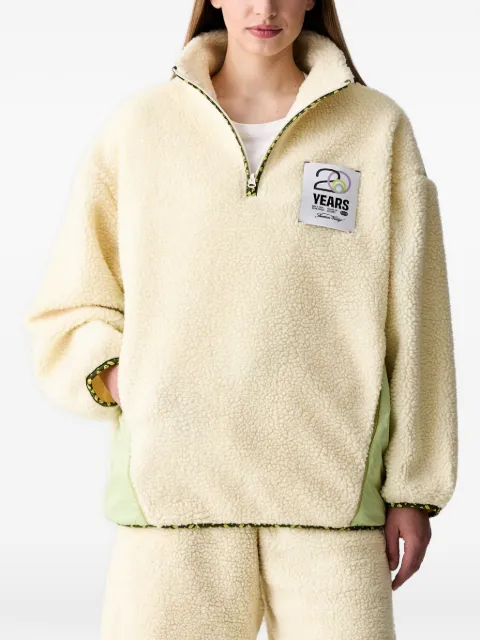 American Vintage Hoktown logo-patch fleece sweater Yellow HOK03B20
