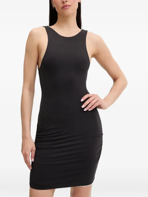 Bond-eye ruched-detail mini dress Black BARE022R