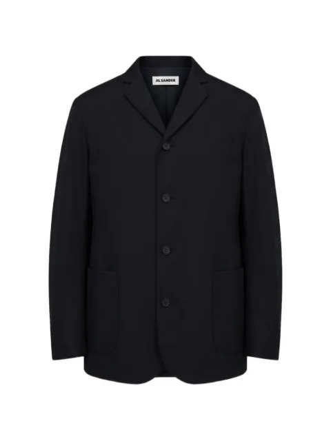 Jil Sander single-breasted patch-pocket jacket Blue J22SW0162J70215