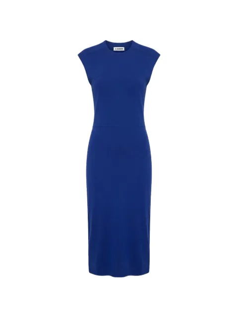 Jil Sander cut-out sleeveless midi dress Blue J02CT0638J20388