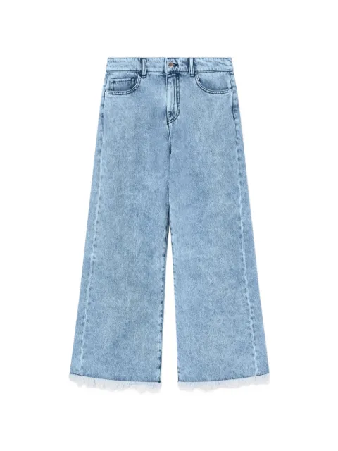 Emporio Armani J33 acid-wash frayed-hem jeans Blue EW000019AF21085
