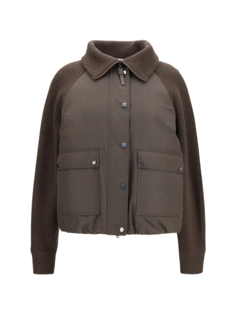 Brunello Cucinelli padded ribbed-knit jacket Brown MH5257294PC028
