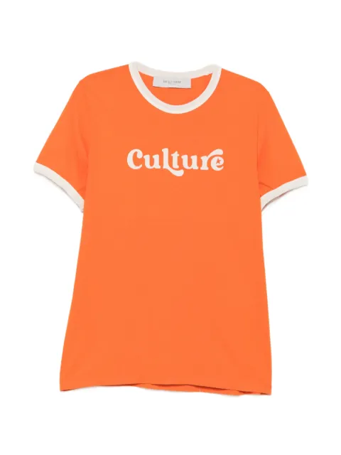 Golden Goose logo-print garment-dyed T-shirt Orange GMP02761P002623