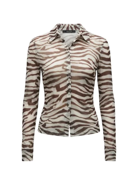 Toccin Lennon zebra-print shirt Neutrals TU6310T135