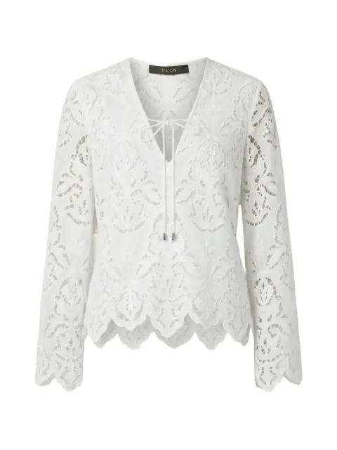 Toccin Halina lace-detail blouse White TU6837T124